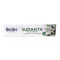 Зубная паста-гель с углем и солью "Суданта" (Sudanta) 100 г, Sri Sri Tattva