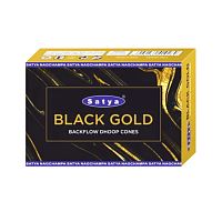 Благовония-конусы Black Gold 10 шт., Satya
