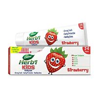 Зубная паста детская "Клубника" 50 г + зубная щётка и ластик, Dabur